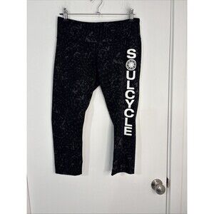 Lululemon Soulcycle NYC Black Crop Pant Leggings Size 10 22” Inseam Soul Cycle